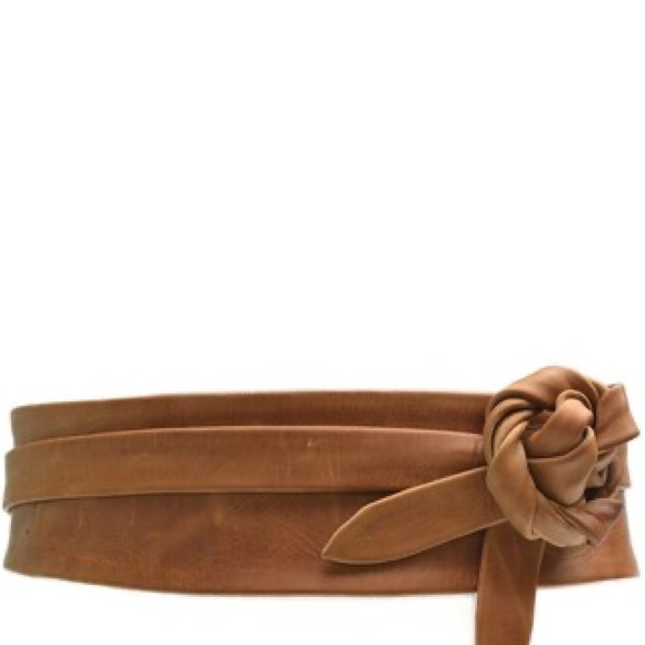 NWT $89 ADA Wrap Belt Sauterne Yellow Brazilian Leather 3β x 98β - Picture 6 of 13